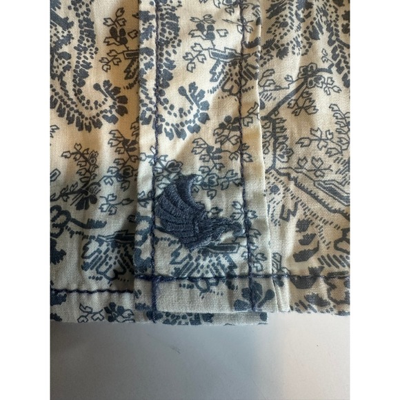 Cody James Paisley Button Down Shirt Blue & Cream Cotton Size Large - Picture 5 of 9